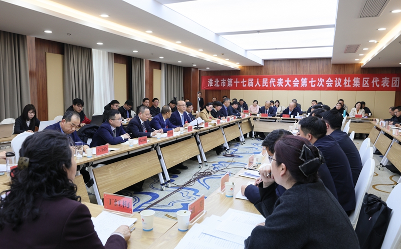 汪华东参加淮北市十七届人大七次会议杜集区代表团分组...